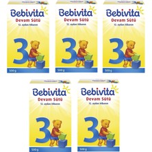 Bebivita Devam Sütü 500GR No:3 (12. Aydan Itibaren) (5 Li Set)