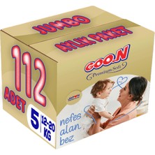 Goon Premium Soft Bebek Bezi Beden:5 (12-20KG) Junior 112 Adet Jumbo Aylık Pk