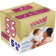 Goon Premium Soft Bebek Bezi Beden:5 (12-20KG) Junior 56 Adet Jumbo Ekonomik Pk