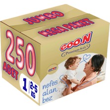 Goon Premium Soft Bebek Bezi Beden:1 (2-5kg) Yeni Doğan 250 Adet Jumbo Mega Pk