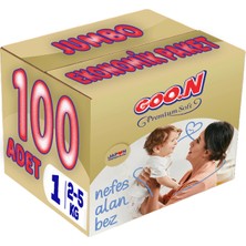 Goon Premium Soft Bebek Bezi Beden:1 (2-5kg) Yeni Doğan 100 Adet Jumbo Ekonomik Pk