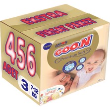 Goon Premium Soft Bebek Bezi Beden:3 (7-12KG) Midi 456 Adet Ekstra Fırsat Pk