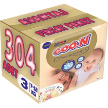 Goon Premium Soft Bebek Bezi Beden:3 (7-12KG) Midi 304 Adet Avantaj Fırsat Pk
