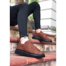 Alban Shoes Ba0547 Boa Kalın Yüksek Taban Taba Siyah Bağcıklı Spor Erkek Ayakkabı
