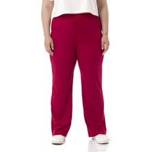 Disentis Modest Büyük Beden Beli Lastikli Boru Paça Dalgıç Bordo Pantolon