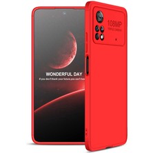 CoverZone Xiaomi Poco X4 Pro 5g ile Uyumlu Kılıf Soft Hard Koruma Ays Kırmızı