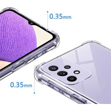 CoverZone Galaxy A23 5g ile Uyumlu Kılıf Kamera Korumalı Clear Anti-Shock Sert Arka Kapak Şeffaf