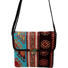 Kapadokya Hediyelik Otantik Kilim Desenli Omuz Çantası