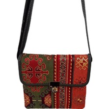Kapadokya Hediyelik Otantik Kilim Desenli Omuz Çantası