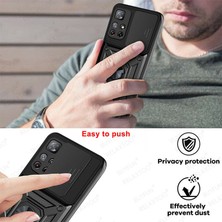 Case Street Casestreet Xiaomi Poco M4 Pro 5g Kılıf Sert Silikon Tank Aramid Sürgülü Vega Yüzüklü Siyah