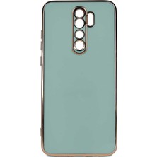 Casestreet Xiaomi Redmi Note 8 Pro Kılıf Bark Parlak Silikon Renkli Kenarları Rose Yeşil