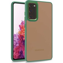 Case Street Casestreet Samsung Galaxy S20 Fe Kılıf Flora Sert Silikon Arkası Cam Şeffaf Yeşil