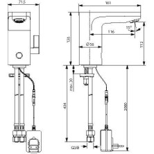 Ideal Standart Ceraplus Sensörlü Lavabo Bataryası Elektrikli-Çift Su Girişli - A6146AA