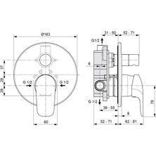 Ideal Standart Ceraflex Ankastre Banyo Bataryası-Kıt1+Kıt2 - A6758AA