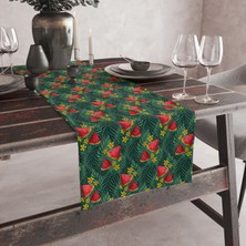 Vagonik Karpuz Desenli Dijital Baskılı Runner 140X40