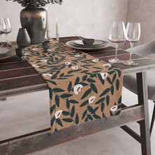 Vagonik Çiçek Desenli Dijital Baskılı Runner 140X40