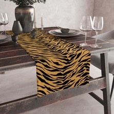 Vagonik Kaplan Desenli Dijital Baskılı Runner 140X40