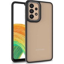 Smcase Samsung Galaxy A32 4g Kılıf Flora Sert Silikon Arkası Cam Şeffaf Pembe