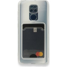 Smcase Xiaomi Redmi Note 9 Kılıf 1 Adet Kartlıklı Şeffaf Silikon Lüx Korumalı