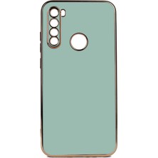 Dlrcase Xiaomi Redmi Note 8 Kılıf Bark Parlak Silikon Renkli Kenarları Rose Yeşil