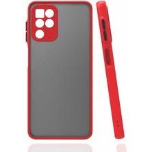 Dlrcase Samsung Galaxy M32 4g Kılıf Hux Kamera Korumalı Silikon Kırmızı