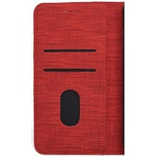 Dlrcase Oppo A91 Kılıf Kartvizitli Exclusive Spor Cüzdan Kırmızı