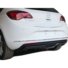 Opel Astra J Hb (2013-2015) Makyajlı Custom Arka Tampon Eki - Difüzör (Plastik)