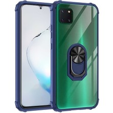 Kvy Samsung Galaxy Note 10 Lite Tam Korumalı Yüzüklü Renkli Kenarlı Manyetik Mola Kılıf