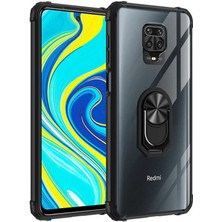 Kvy Xiaomi Redmi Note 9s Tam Korumalı Yüzüklü Renkli Kenarlı Manyetik Mola Kılıf