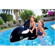 Bestway- 41009  203x102 cm Balina Binici Hayvan Figürlü Oturak Hafif ve Dayanıklı Yaz Eğlencesi