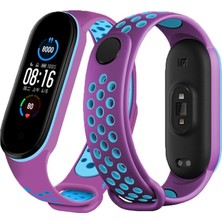 Xiaomi Mi Band 5 / 6 Kordon Nike Spor Delikli Kordon