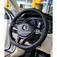 Gürler Oto Kılıf ve Aksesuar Vw Passat B8 Carbon Direksiyon Kılıfı Dikme Noktalı Karbon Siyah