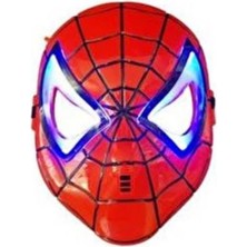 PopŞeker Spiderman Işıklı Figür, Işıklı Maske, Işıklı Sesli Topaç ve 55 Kartları 4 Ürün Birden Spiderman Set