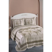 Örtüm Palmira Çift Kişilik Kapitone Yatak Örtüsü Takımı - Gri