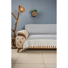 Eren Home Naturel El Bağlama Koltuk Örtüsü Koyu Gri 170X220