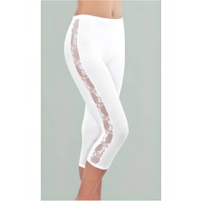 İmer İç Giyim Imer 4358 Kadın Modal Dantel Detaylı Kapri Tayt