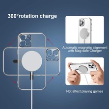 Dexmon iPhone 13 Pro Kılıf Magsafe Uyumlu 3D Kamera Korumalı Electroplating Şeffaf Silicone Case