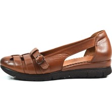 Beety 305 Hakiki Deri Taba Anatomik Günlük Kadın Ayakkabı