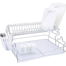 Kiwa Bulaşık Sepeti Çift Katlı Tabaklık Star Model