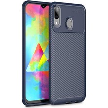 Kvy Samsung Galaxy M20 Karbon Görünüm Negro Silikon Kılıf