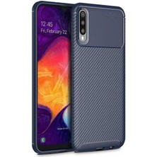 Kvy Samsung Galaxy A50 Karbon Görünüm Negro Silikon Kılıf