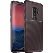 Kvy Samsung Galaxy S9 Plus Karbon Görünüm Negro Silikon Kılıf