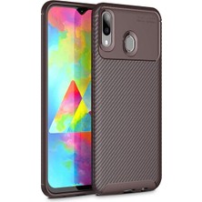 Kvy Samsung Galaxy M20 Karbon Görünüm Negro Silikon Kılıf