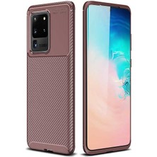 Kvy Samsung Galaxy S20 Ultra Karbon Görünüm Negro Silikon Kılıf