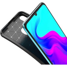 Kvy Huawei P30 Lite Karbon Görünüm Negro Silikon Kılıf