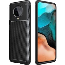 Kvy Xiaomi Poco F2 Pro Karbon Görünüm Negro Silikon Kılıf