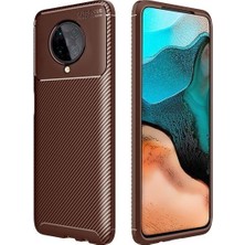 Kvy Xiaomi Redmi K30 Pro Karbon Görünüm Negro Silikon Kılıf