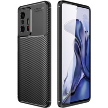 Kvy Xiaomi Mi 11T 5g Karbon Görünüm Negro Silikon Kılıf