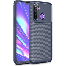 Kvy Realme C3 Karbon Görünüm Negro Silikon Kılıf