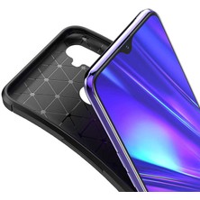 Kvy Realme C3 Karbon Görünüm Negro Silikon Kılıf